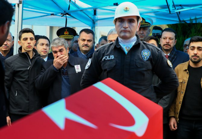 Şehit polis memuru için tören düzenlendi