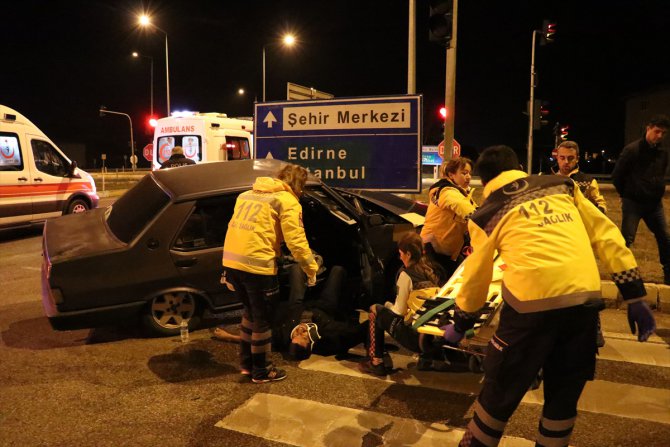 Edirne'de trafik kazası: 5 yaralı