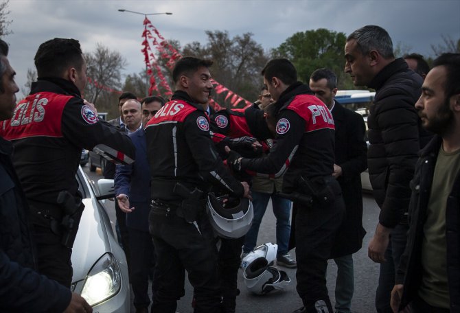 Başkentte motorize ekip kaza yaptı: 1 yaralı