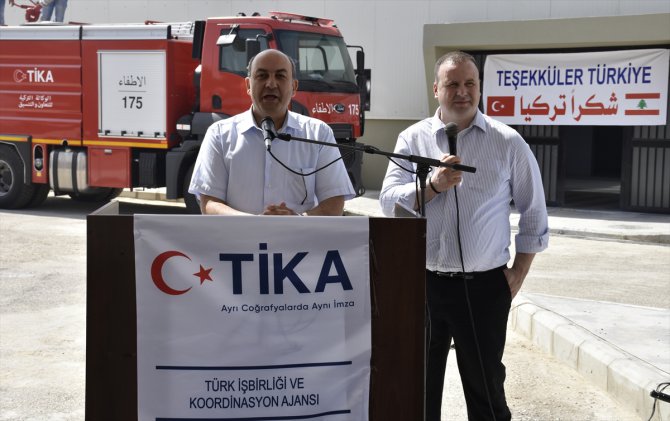 TİKA'dan Lübnan'a itfaiye aracı hibe edildi