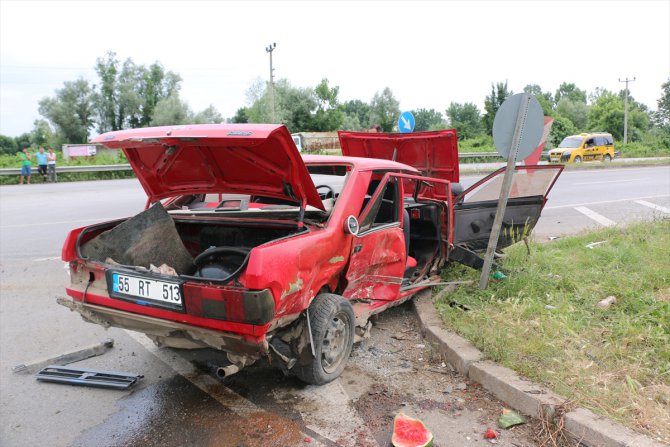 Samsun'da trafik kazası: 3 yaralı