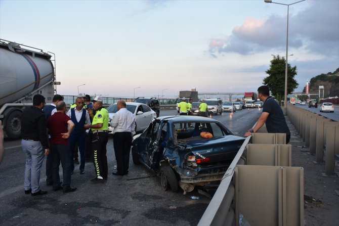 Samsun'da zincirleme trafik kazası: 2 yaralı