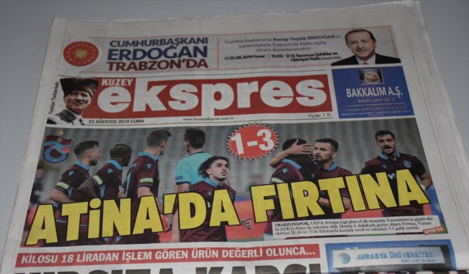 Trabzon yerel basınında AEK galibiyeti