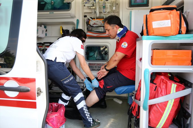 Trafik kazasına giden kurtarma ekibi kaza yaptı