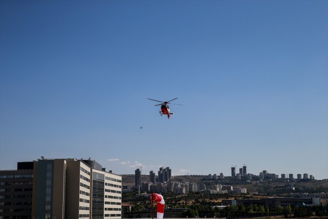 Ankara Şehir Hastanesine ambulans helikopterle ilk organ transferi