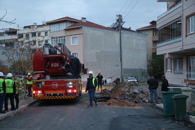 Bursa'da doğal gaz hattında çıkan yangın söndürüldü