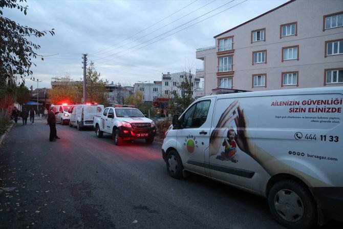 Bursa'da doğal gaz hattında çıkan yangın söndürüldü