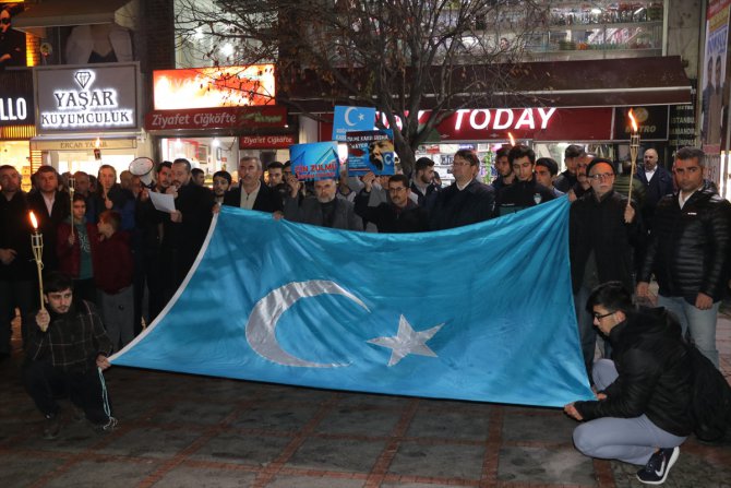 Çin'in Doğu Türkistan politikaları Edirne ve Tekirdağ'da protesto edildi