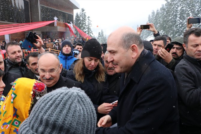 İçişleri Bakanı Soylu, Ilgaz 2-Yurduntepe Kayak Merkezi'nin açılışında konuştu: (2)