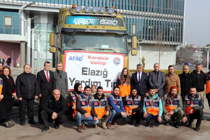 Karabük ve Bartın'dan deprem bölgesine iki yardım tırı gönderildi