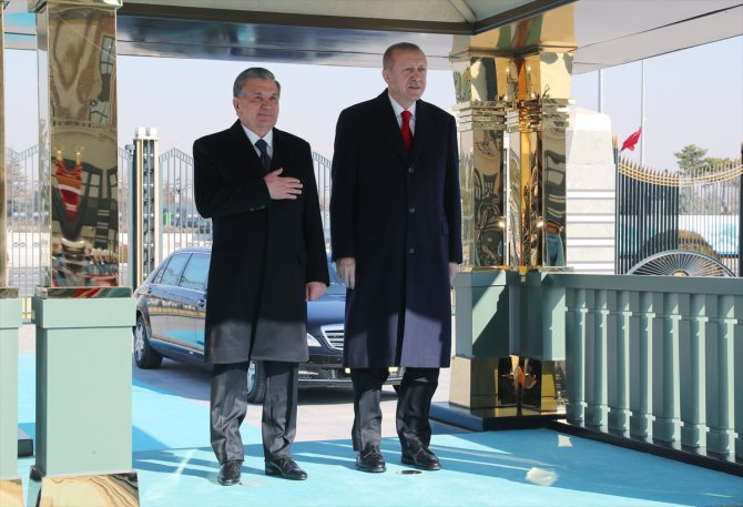 Özbekistan Cumhurbaşkanı Mirziyoyev Ankara'da