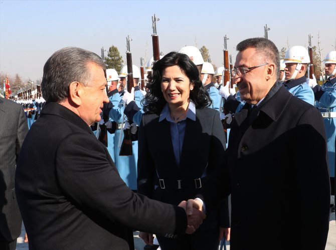 Özbekistan Cumhurbaşkanı Mirziyoyev Ankara'da