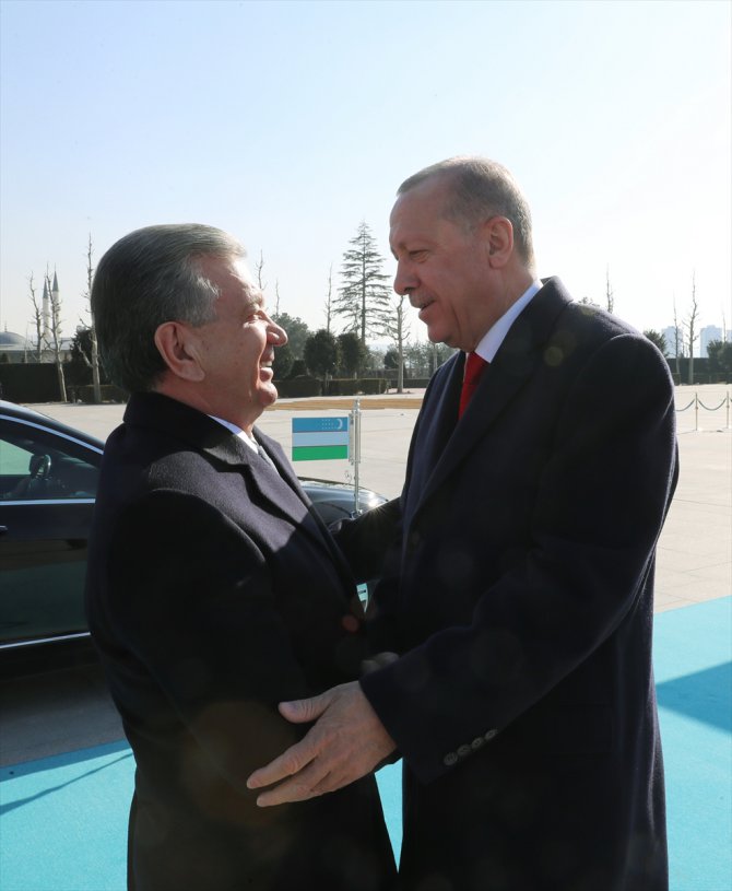 Özbekistan Cumhurbaşkanı Mirziyoyev Ankara'da