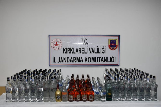 Kırklareli ve Tekirdağ'da 15 ton 341 litre kaçak içki ele geçirildi