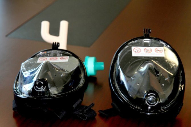 Trakya Üniversitesi'nde modifiye edilen "su altı maskeleri" entübe hastalara nefes olacak