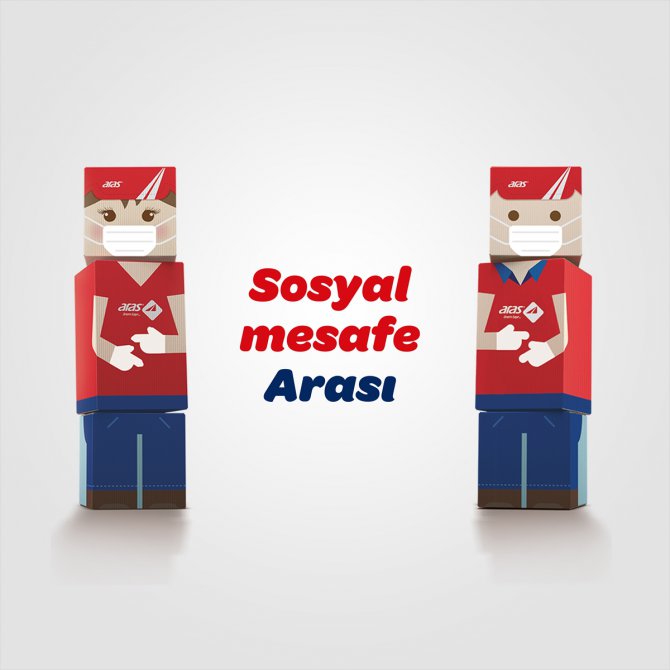 Aras Kargo, logosunu ayırarak sosyal mesafeye dikkati çekti