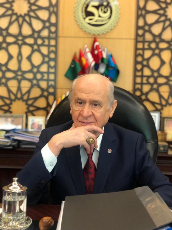 MHP Genel Başkanı Bahçeli'ye "Ayasofya" yüzüğü