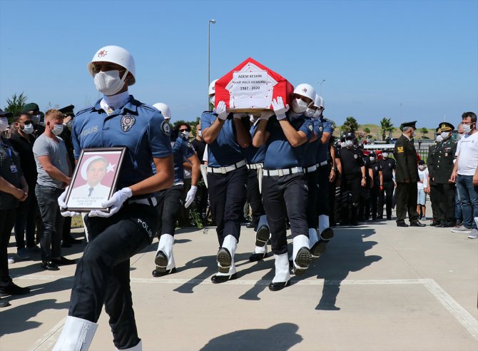 Şehit polis Adem Keskin için Samsun'da tören düzenlendi