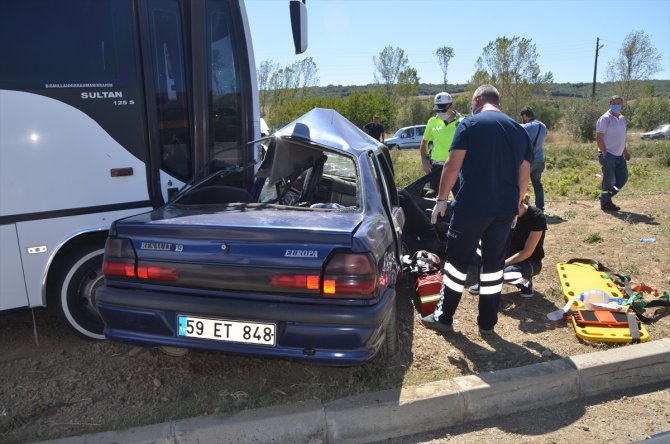 Tekirdağ'da trafik kazası: 1 ölü, 1 yaralı