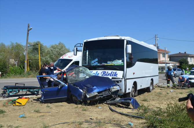 Tekirdağ'da trafik kazası: 1 ölü, 1 yaralı