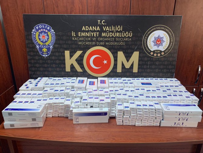 Adana'da kaçak sigara ele geçirilen tırın sürücüsü gözaltına alındı