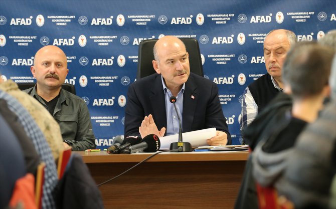 Bakan Soylu, Kahramanmaraş Afet Koordinasyon Merkezi'nde konuştu: