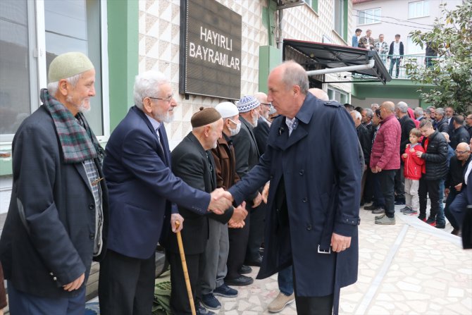 Cumhurbaşkanı adayı İnce, bayram namazını memleketinde kıldı