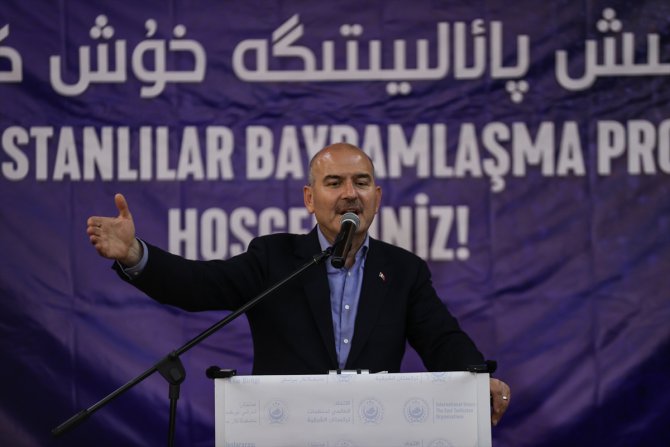 Bakan Soylu, Uluslararası Doğu Türkistan STK'ler Birliği bayramlaşmasında konuştu: