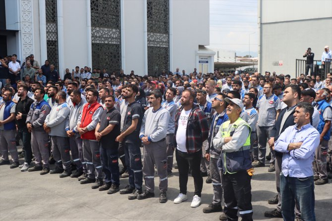 Hazine ve Maliye Bakanı Nebati, Mersin'de fabrika işçilerine hitap etti: