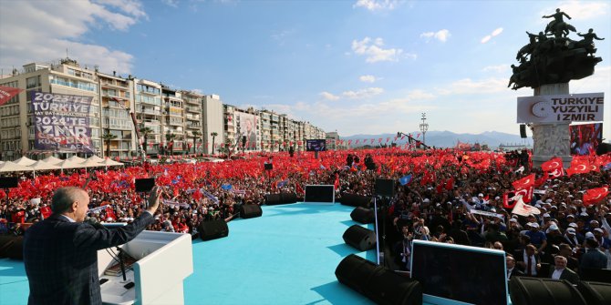 Cumhurbaşkanı ve AK Parti Genel Başkanı Erdoğan, partisinin İzmir mitinginde konuştu: (1)