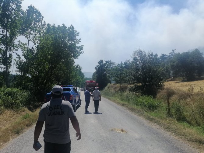 Bolu'da çıkan orman yangınına ekiplerce müdahale ediliyor