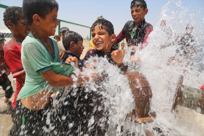 Tel Abyad'da 1300 haneye su sağlayan istasyon açıldı